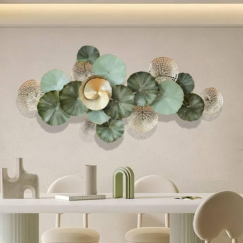 Large 3D Layered Lotus Metal Wall Art