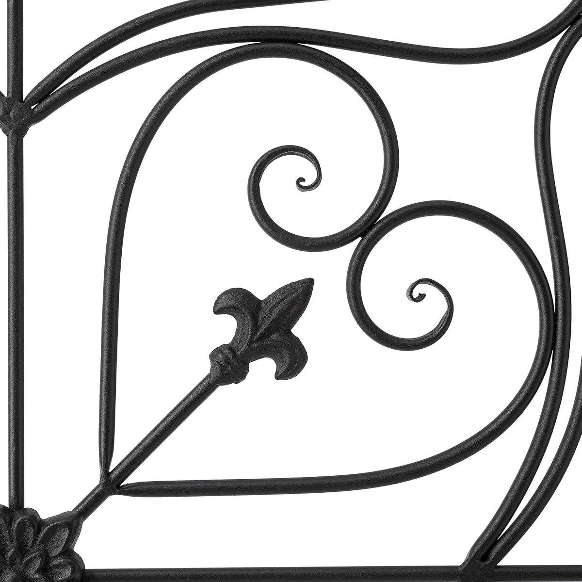 Matte Black Fleur‑de‑lis Metal Wall Decor
